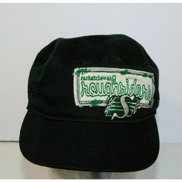 Vintage CFL Saskatchewan Roughriders Old Time Football Black Cap hat - Picture 2 of 9